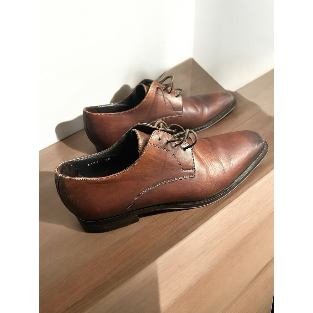 To Boot New York Adam Derrick Men's Brown Leather Dress Shoes 2853 Sz 10 Italy‎